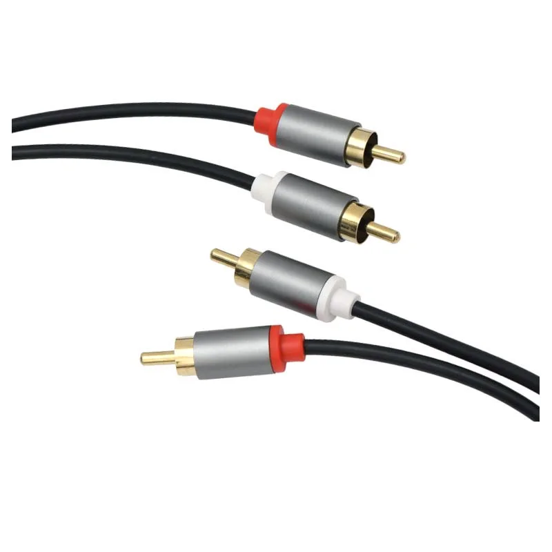 Câble Audio RCA plaqué or 2RCA vers 2 RCA mâle vers mâle, câble Audio d'amplificateur 1m 2m 3m pour Home cinéma DVD TV CD Soundbox q1