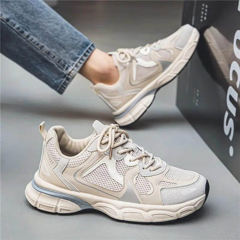 

Mesh Upper Male Sports Shoes Outdoor Running All Brands High Quality Hiking Trekking Simple Breathable Gym Men's Casual Sneakers