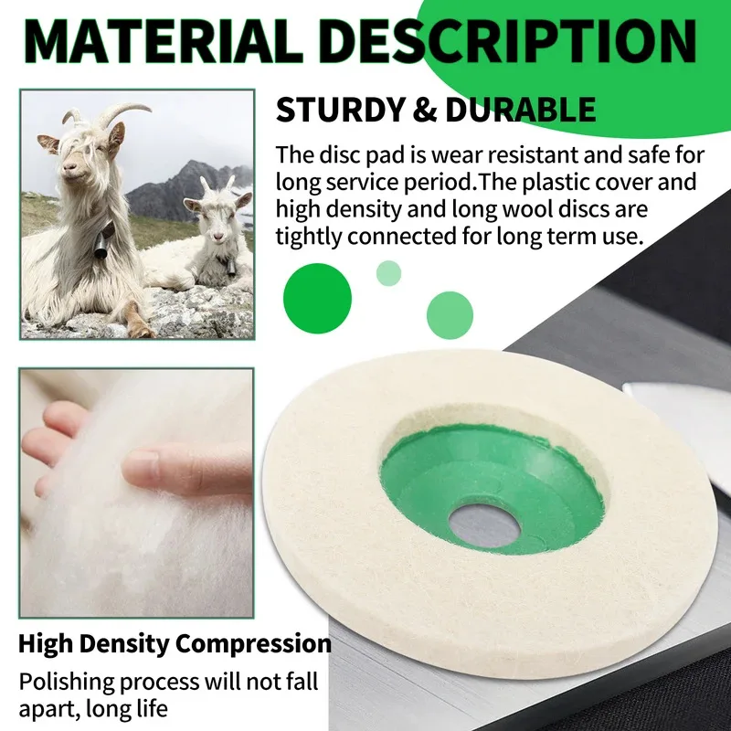 

SIFANG Wool Polishing Wheel Buffing Pads Angle Grinder Wheel Felt Polishing Pad Disc Accessories For Metal Marble Glass Ceramics