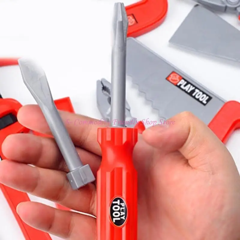 85AE Repair Kits Toolbox Toy with Screwdriver Disassembly Tool Set Build Kits Toy Creative Kids Pretend Play Construction Toy