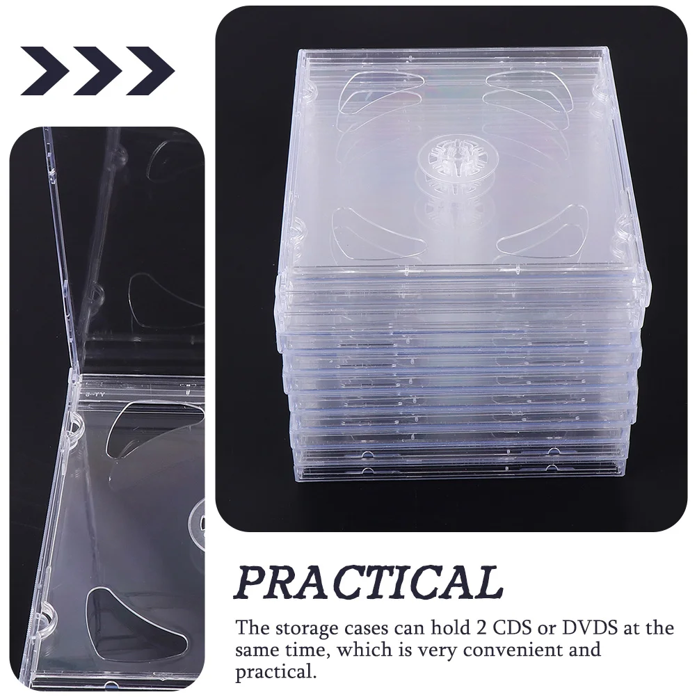 9 Pcs Travel Electronics Case Storage Boxes CD Jewel Container 1420X1240X050CM Acrylic Transparent Cases