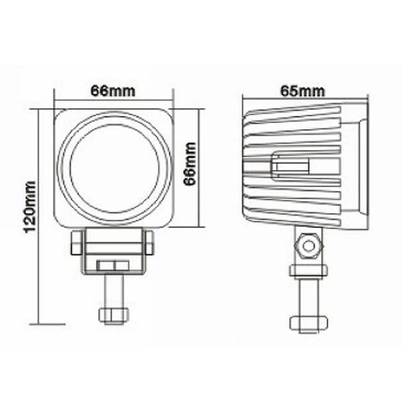 10W square off-road vehicle spotlight modified car light engineering light explosive 12V