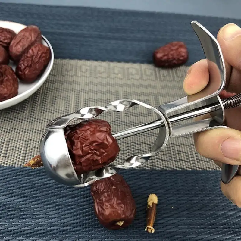 * Hot Stainless Steel Cherry Olive Pitter Red Dates Jujube Core Remover Tools Multipurpose Fruit Corer Pit Kitchen Gadget Tools
