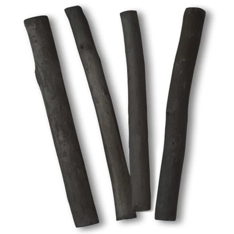 Willow Charcoal Sticks, 14-16MM Jumbo Willow Charcoal Pencils for Artists, Beginners, Students, 4 Pcs Natural Charcoal Stick fo