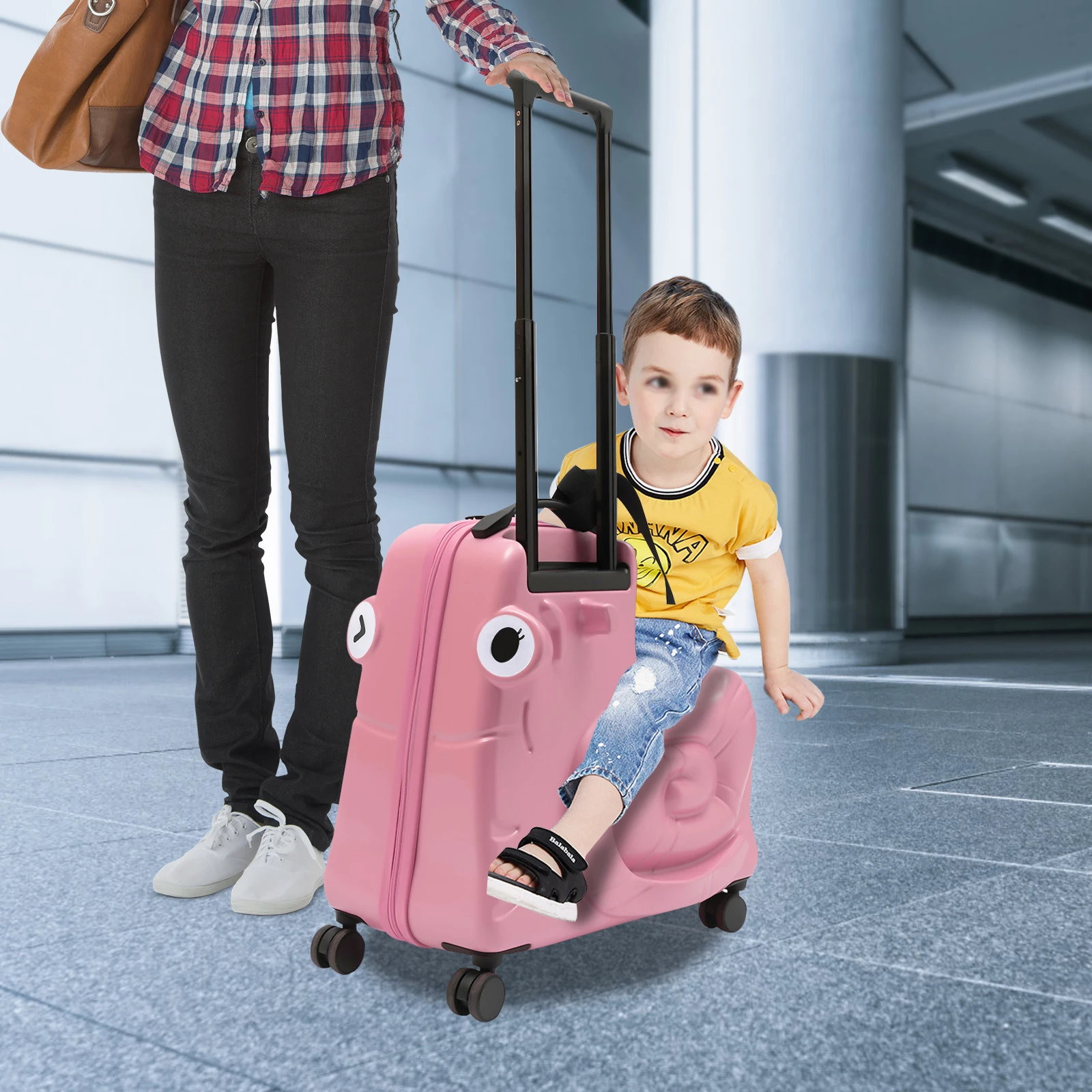 حقيبة سفر للأطفال بعجلات للأطفال مع مقعد وحزام أمان وحقيبة سكوتر للأطفال من سن 6 إلى 12 عامًا #1