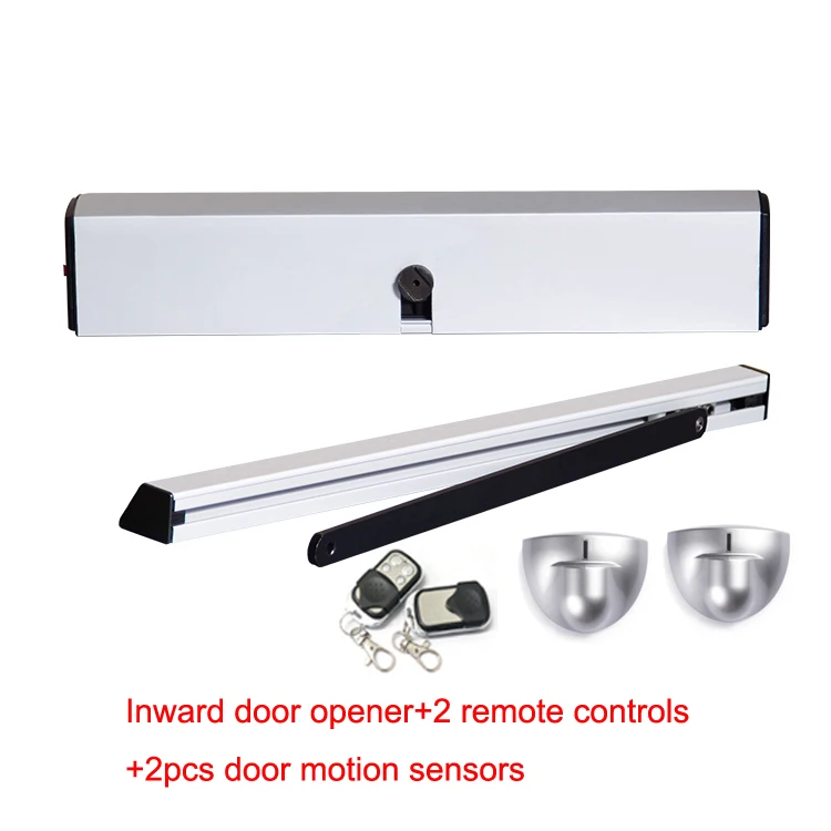 2 Remote controls Automatic system swing door opener gate opener closer operator motor for home Office Supermarket door