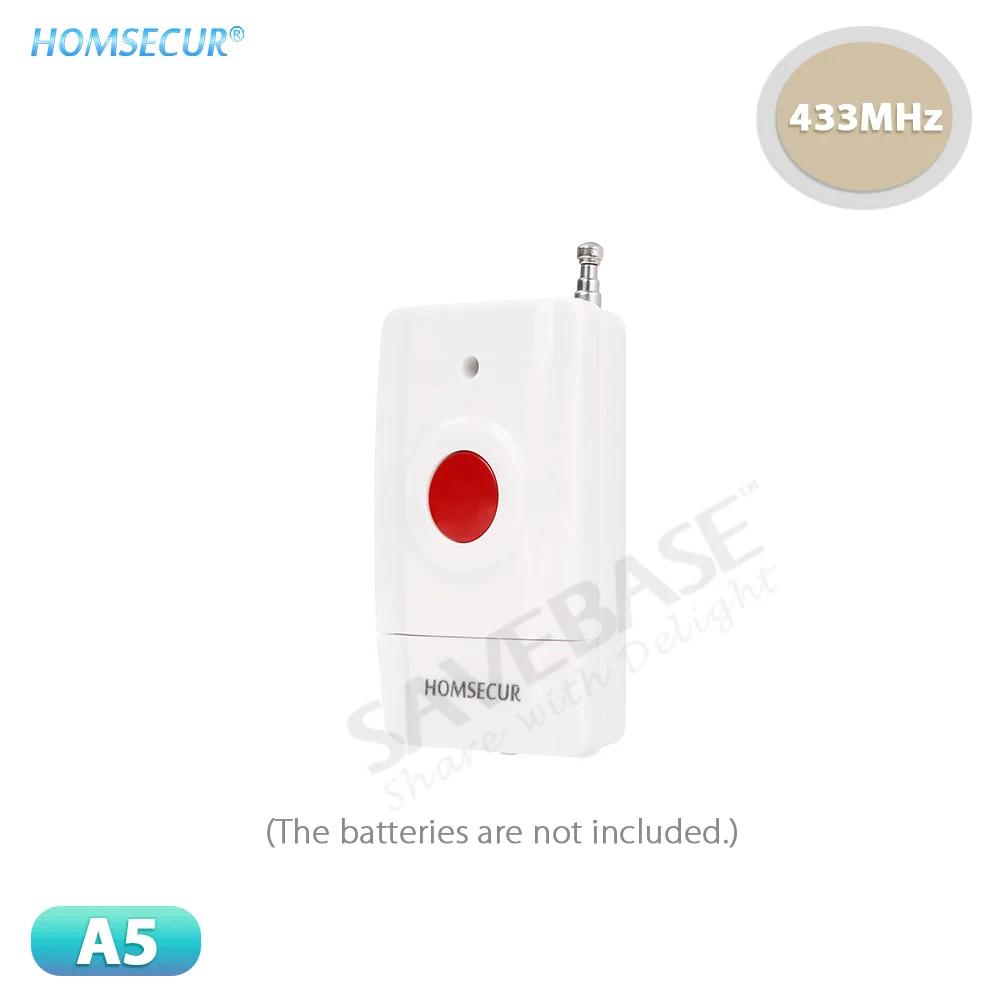 

A5 Wireless Emergency Panic Button 433MHz for HOMSECUR 4G WIFI Smart Home Security Alarm Burglar System