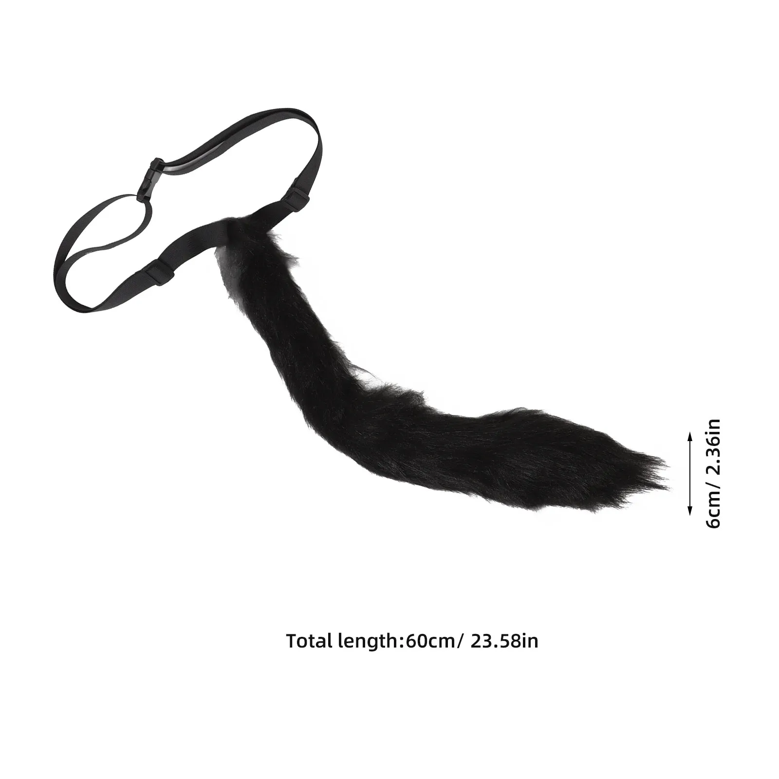2Pcs Animal Tail Cosplay Supply Fox Cat Wolf Costume Accessory for Party Performance Halloween Dress Up Photo Prop