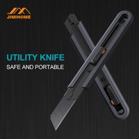 JIMIHOME Utility Knife Stainless Steel ABS Retractable SK2 Snap-off Blade Snapper Home Office Box Carton Cardboard Cutting Tools