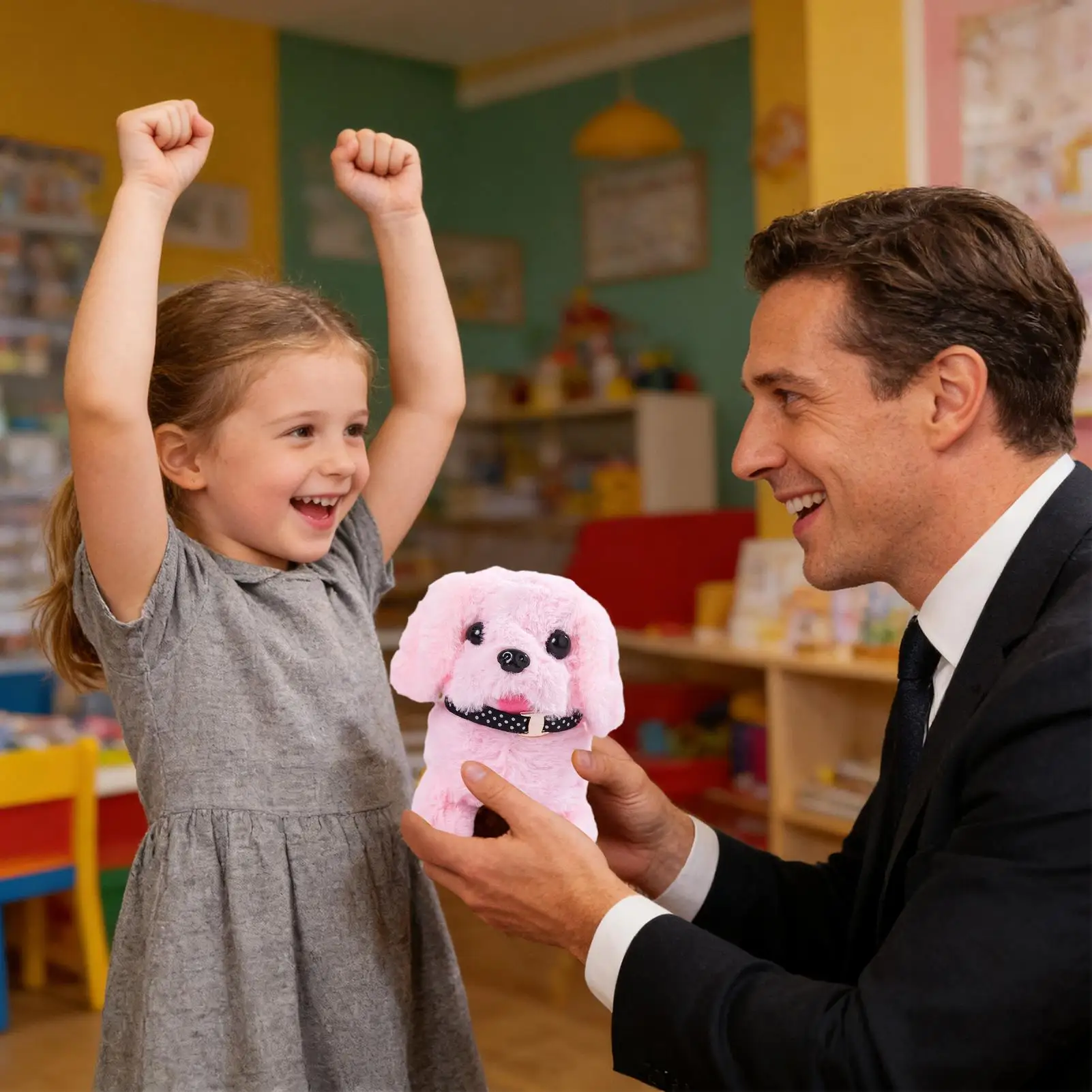 

Electric Walking Dog Cute Soft Realistic Soothing Walking Dog Electronic Toy Robot Pet For Boys Girls Preschoolers Children