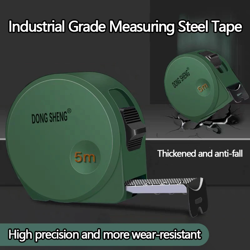 Cinta métrica de acero, cinta métrica de Metal, herramienta de carpintería de construcción, medidor de longitud, herramientas de medición de 3/5M