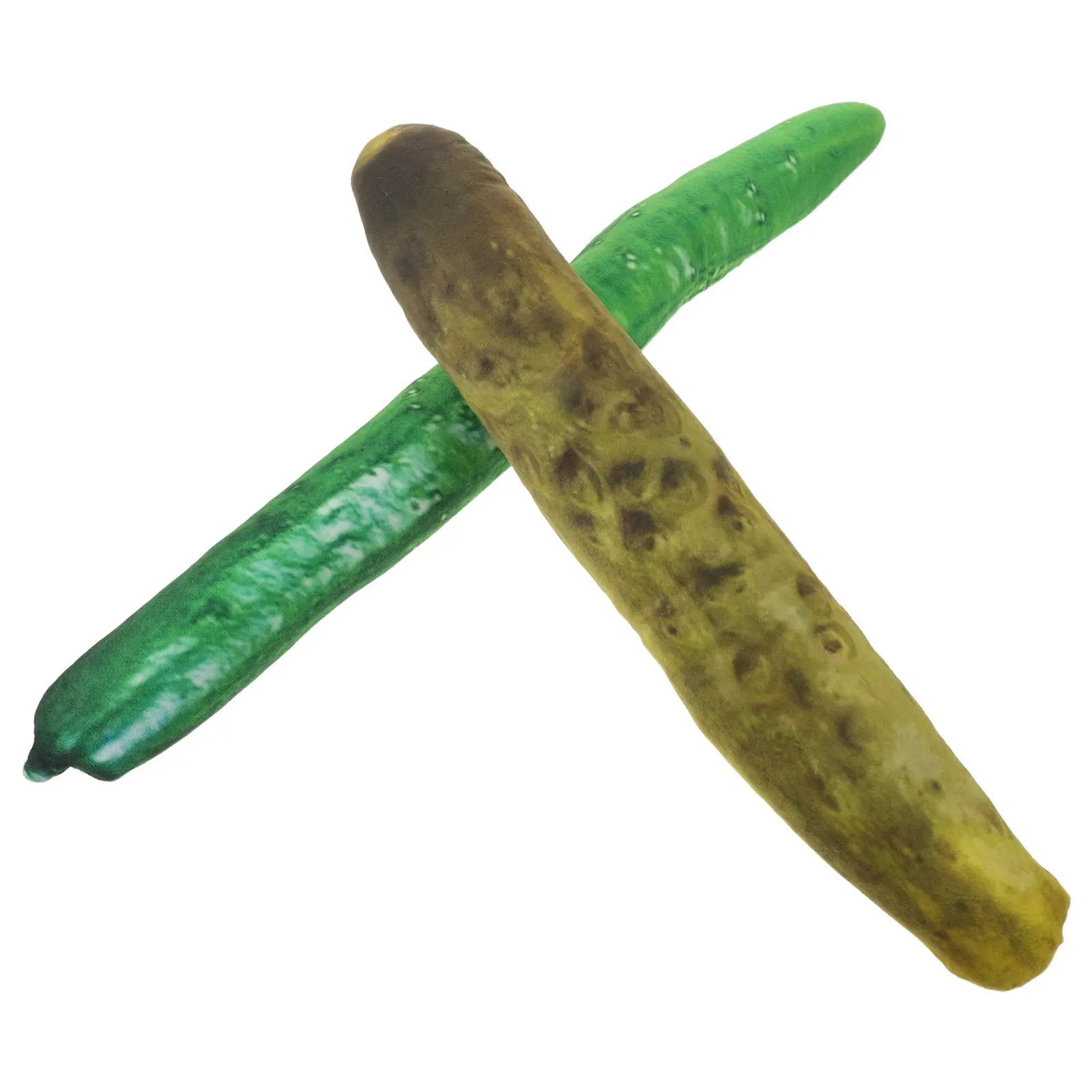 

2Pcs Cucumber Pillow 3D Food Design Soft Lumbar Cushion for Couch Bed Decor Kids Room Stuffed Novelty Pickle Shape Comfort Throw