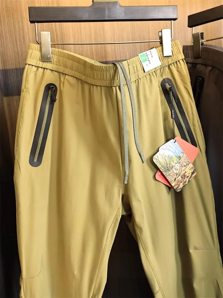 رجل المشي لمسافات طويلة في الهواء الطلق لربيع وصيف 2025 جديد الرحلات السراويل يندبروف السراويل Sweatpants الرياضة فضفاضة تناسب التخييم المستقيم #5