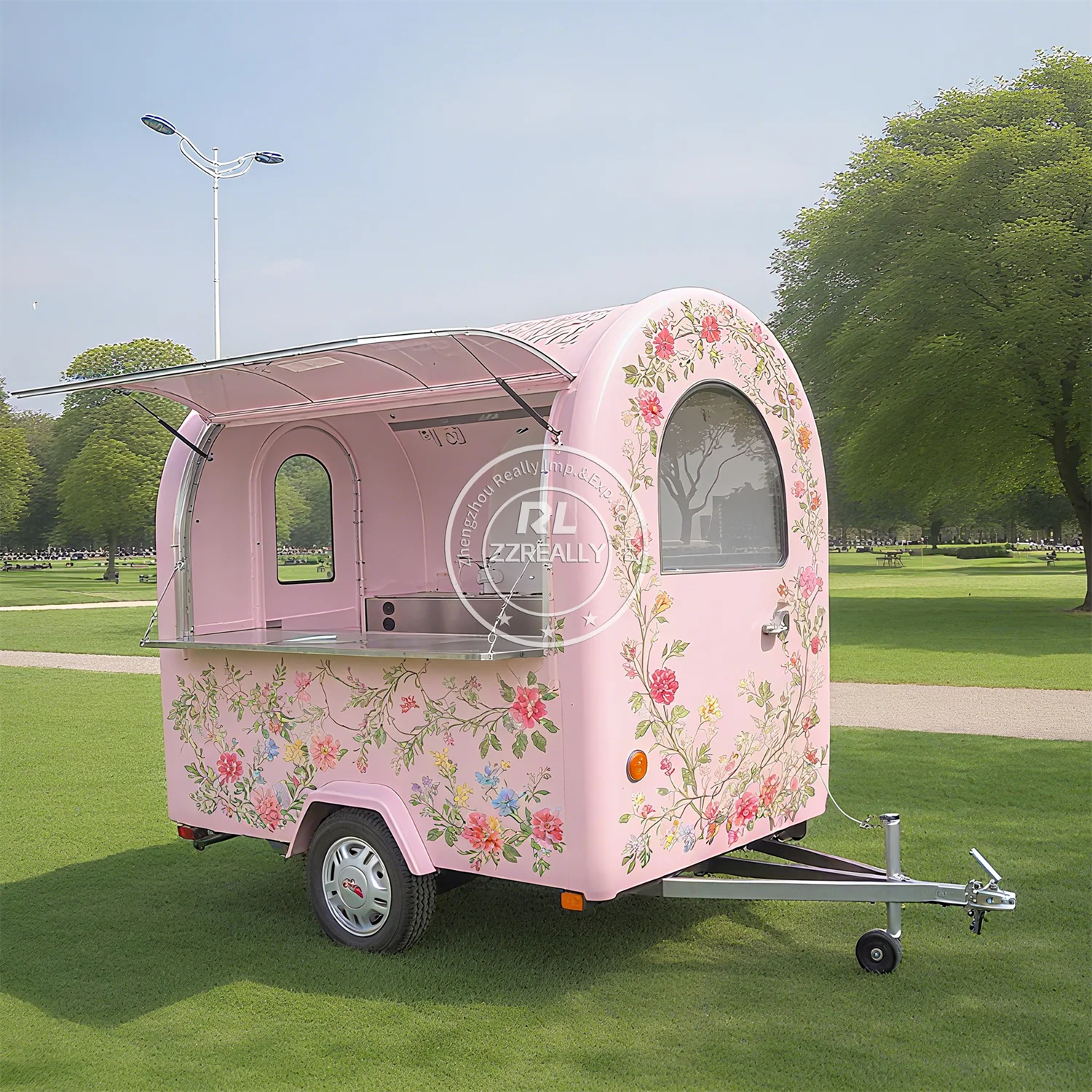 

Dinner Car Customized Mobile Food Trailer Snack Food Truck Coffee Beverage Kiosk Food Truck With Sink and Water System