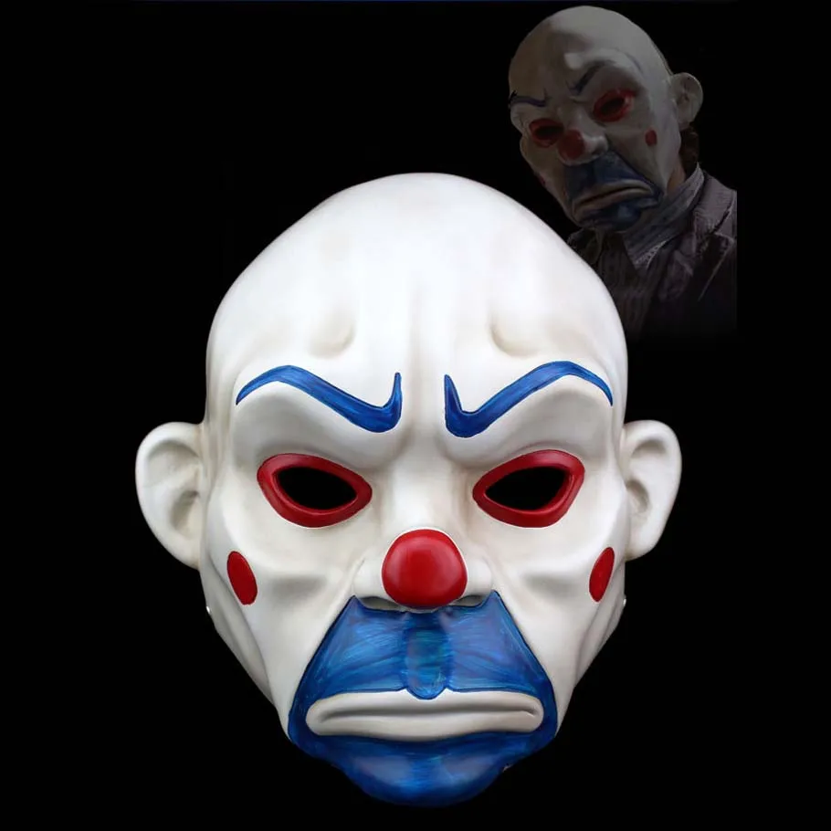 

Роскошная маска клоуна из смолы, маска Джокера из фильма «Тёмный рыцарь», реквизит для костюма на Хэллоуин, маскарада, коллекционный декор для вечеринок.