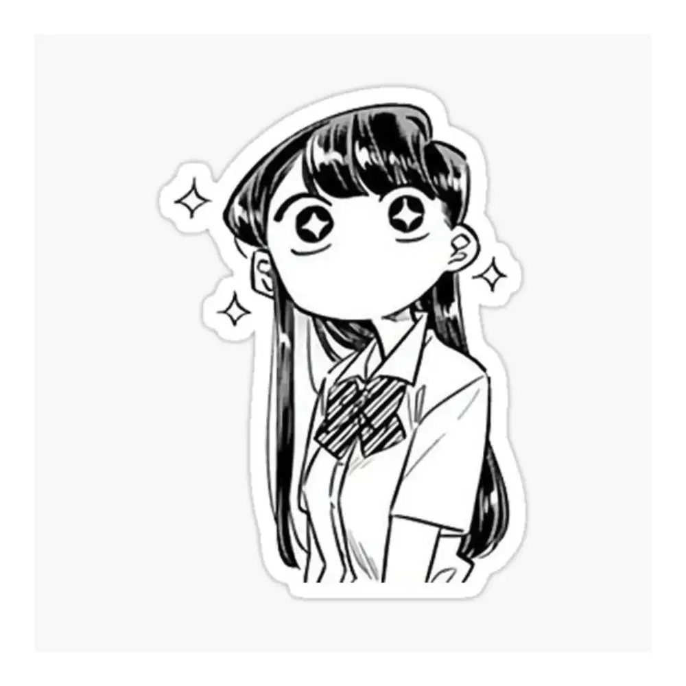 Komi-san Wa Komyushou Desu Sticker Helmet Flask Cup Laptop Car Vehicle Window Bumper Decal