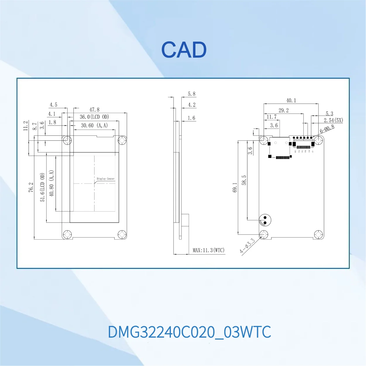 DWIN-Smart LCD Display Panel, Módulo Inteligente, Resolução 240x320 Pixels, 262K Cores, IPS, TFT, DMG32240C020 _ 03W, 2.0"