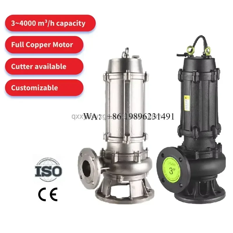 Wmwmnu for Stainless Steel Submersible Impeller Single Suction Anti Corrosive Sewage Water Pump for Marine Seawater Chemical