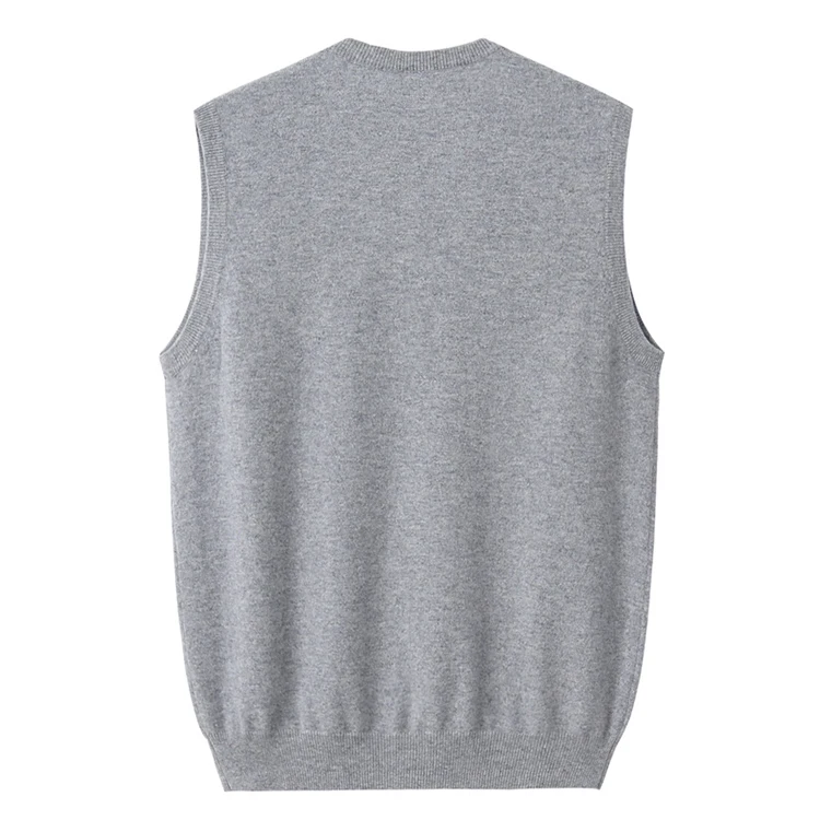 الرجال الصوف الكشمير الصلبة الخامس الرقبة أكمام البلوز سترة سترة أعلى