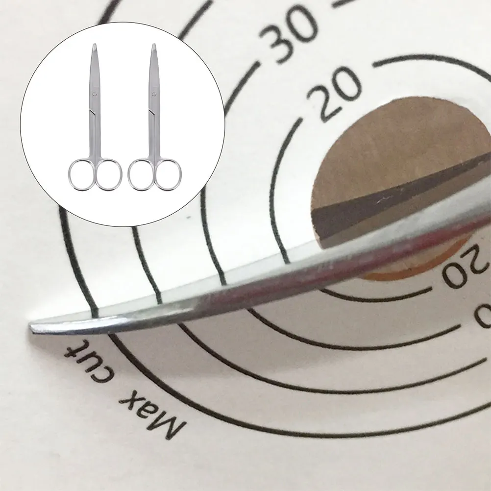 

2pcs Stainless Steel Ostomy Scissors Blunt Head For Cutting Bag Medical Supplies Colostomy Tools Professional Shear