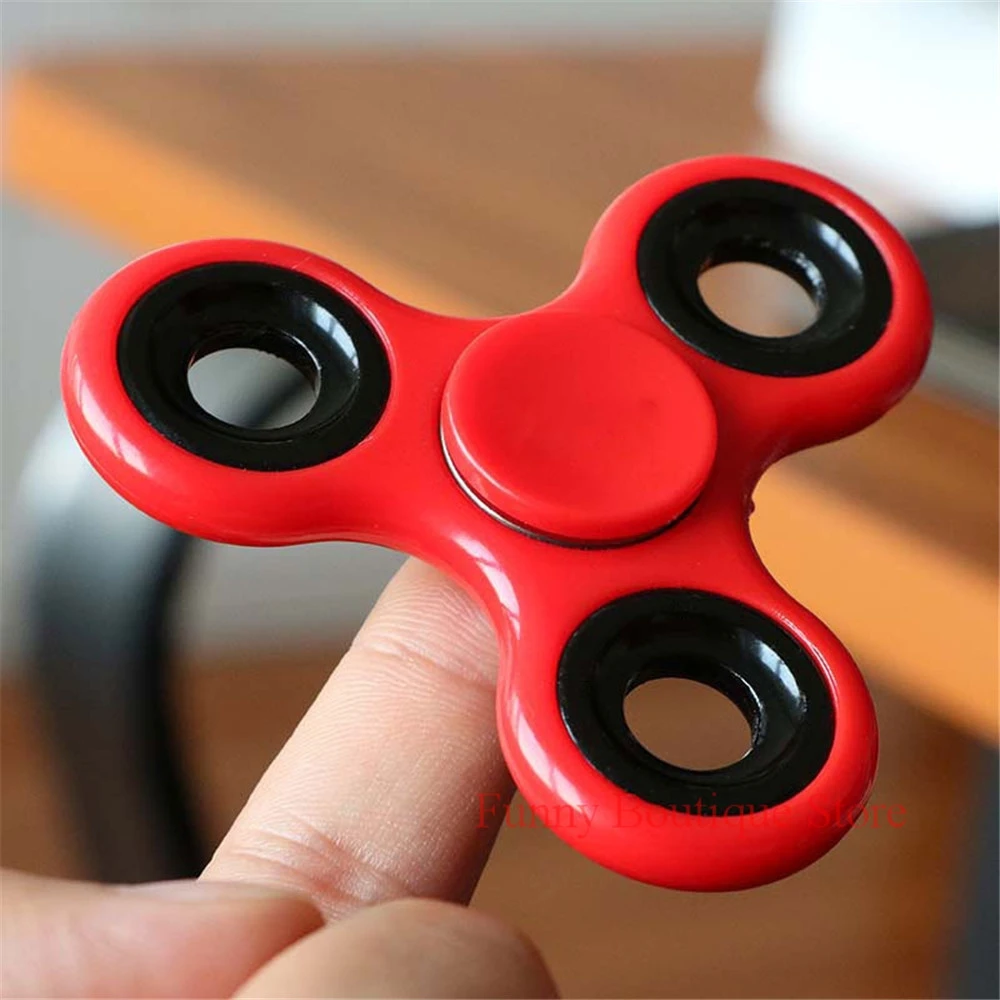 Red Hand Spinner ABS Fidget Spinner For Autism ADHD Anti Stress Creative Tri-Spinner High Quality Adult Kids Funny Toys Gift