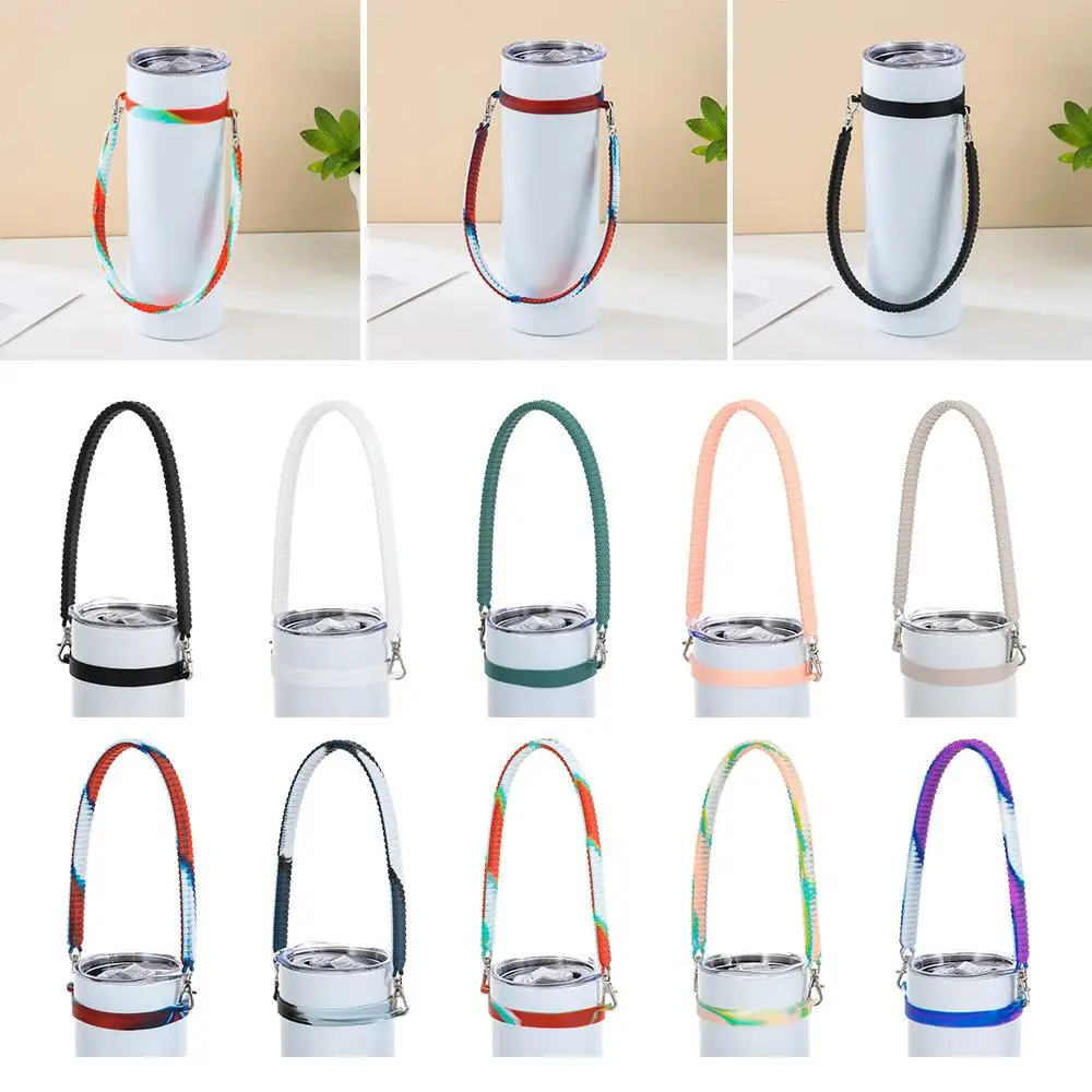 Gift Soft Water Bottle Sling Holder Silicone Water Bottle Accessories Water Bottle Handle Durable Water Cup Silicone Strap