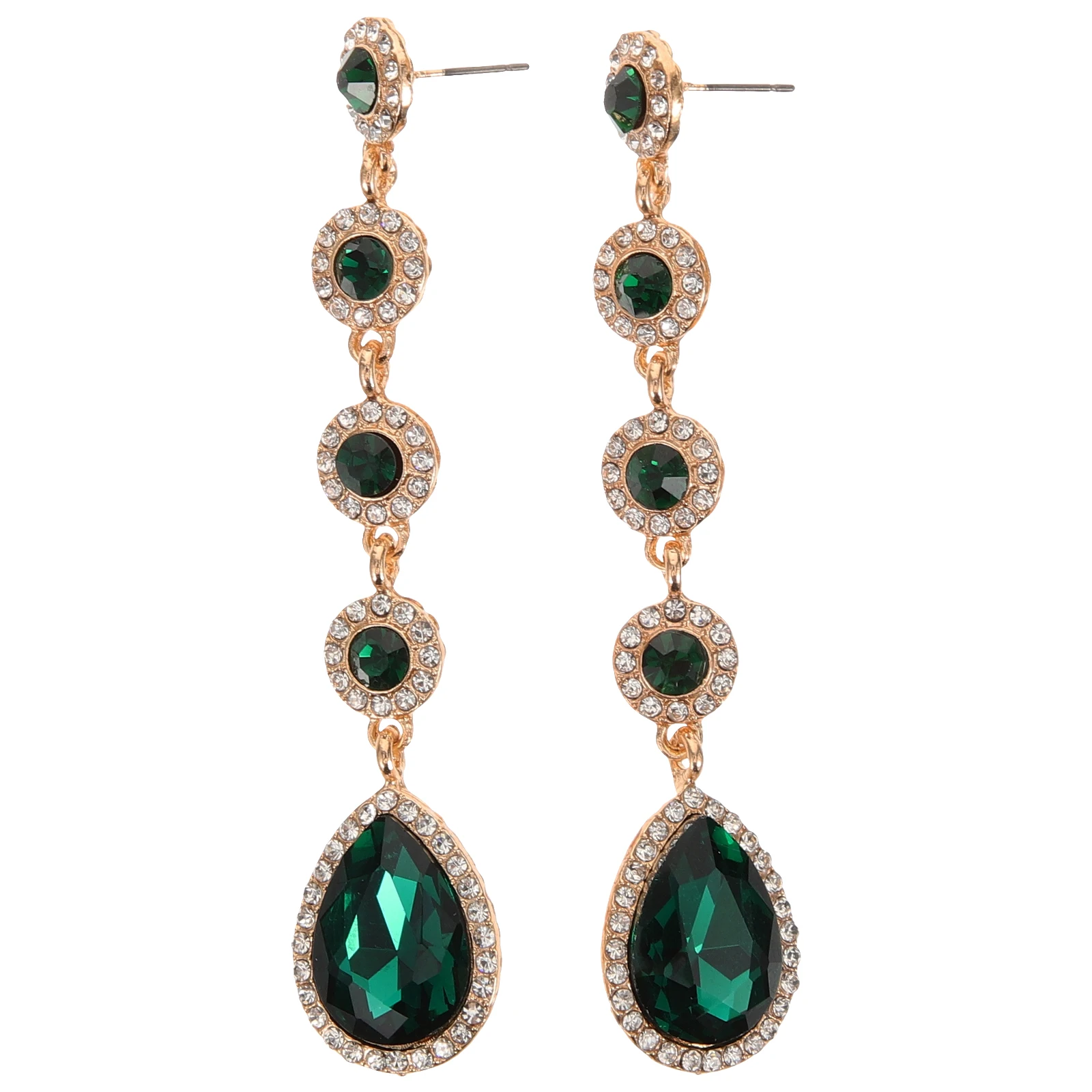 

Beaded Tassel Earrings Green Fashion Women Western Bridal Chandelier Dangly Rhinestone Teardrop Statement Dangle Accessories