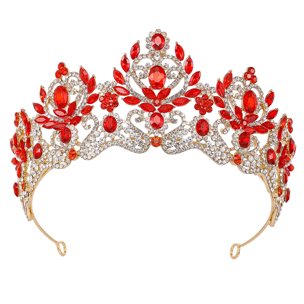 Tiara de noiva de cristal barroco chique clássico luxo casamento e banquete coroa para mulheres
