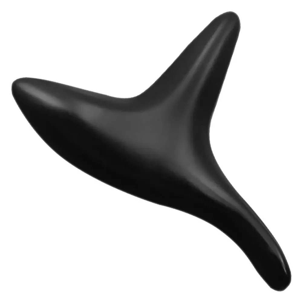 

Natural Black Bian Stone Triangular Gua Sha Tool Deep Tissue Massage Face Sculpting Scraper Tool Home Salon Spa Use