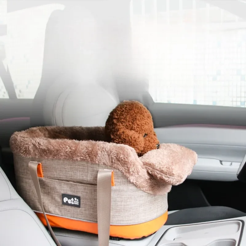 Winter Dog Car Seat Bed Car Central Dog Car Seat Bed Portable Dog Carrier for Small Dogs Cats Safety Travel Bag Dog Accessories