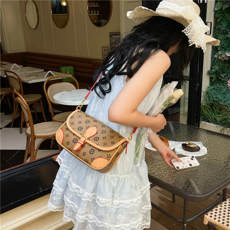 Sac à bandoulière en cuir pour femmes, marque de luxe, sac à main élégant, fourre-tout classique de styliste, Style moderne à la mode