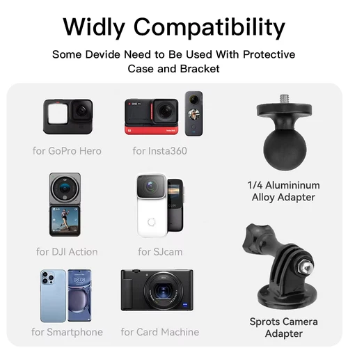 Imagen 2 del producto Soporte de motocicleta para Insta360 X4 X3, abrazadera de manillar, Kit de paquete de bicicleta y motocicleta, accesorios para GoPro Hero 13 12 11 10