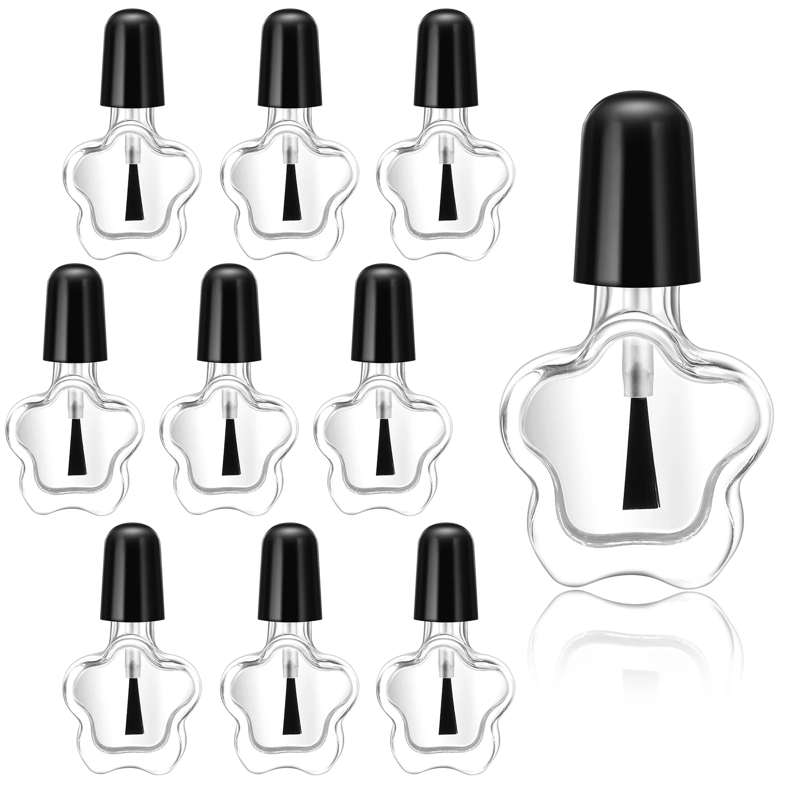 

10 Pcs Empty Glass Bottle Nail Polish Container Bottles DIY for Storage Durable Varnish Clear