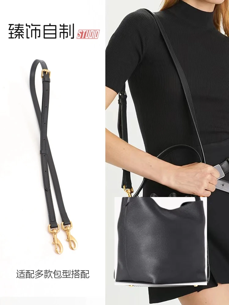 

Черный импортный кожаный ремень для сумки-ведра, сменный ремень для ношения на плече или через плечо, аксессуары для сумок