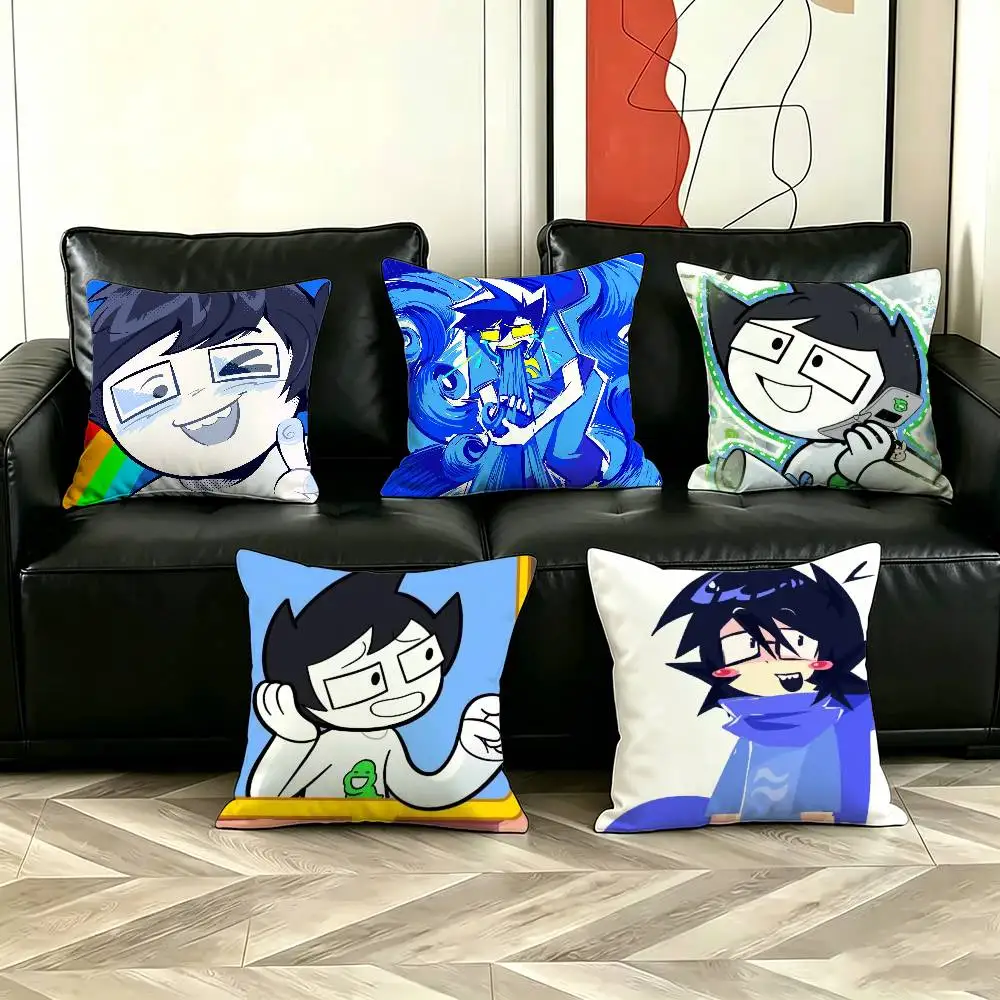 

H-Homestuck J-John Egbert Pillow Case Cushion Cover Throw Pillow Case For Car Sofa
