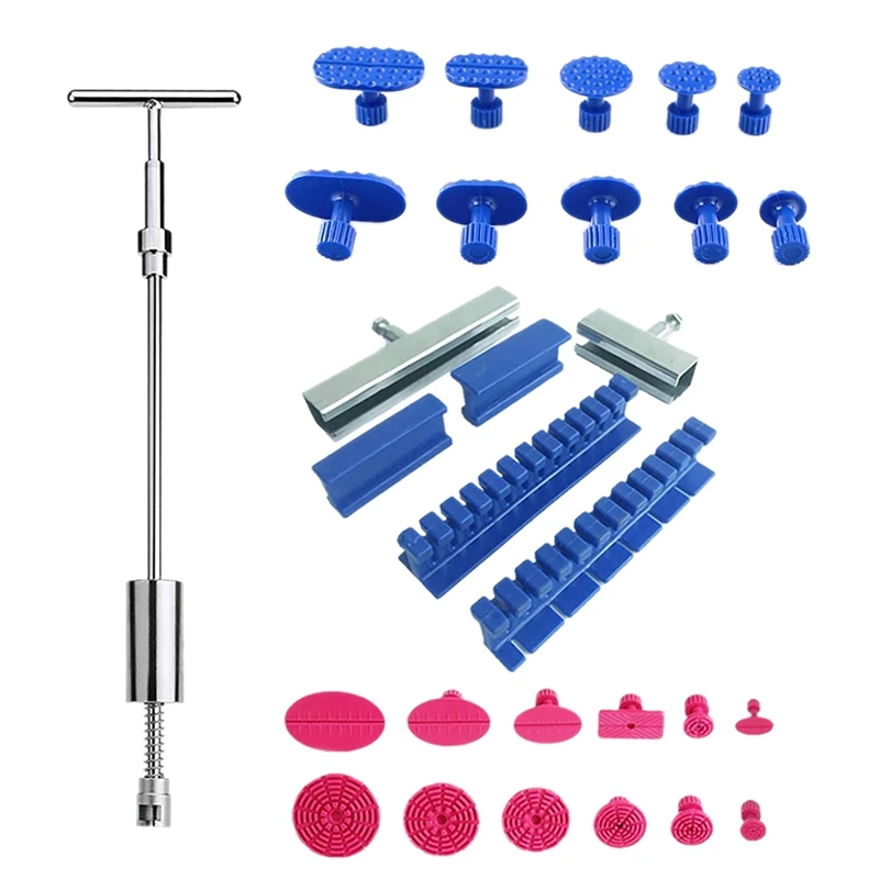 

Car Slide Hammer Glue Tabs Tools Car Paint-Free Dent Repair Tool Kits Dent Puller Sheet Metal Dent Repair Tool