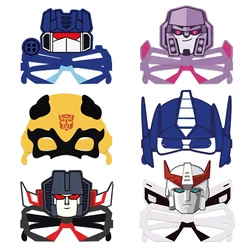 6/12pcs Transformers Anime Decorative Paper Glasses Masks Photos Role Playing Props Children's Happy Birthday Party Supplies