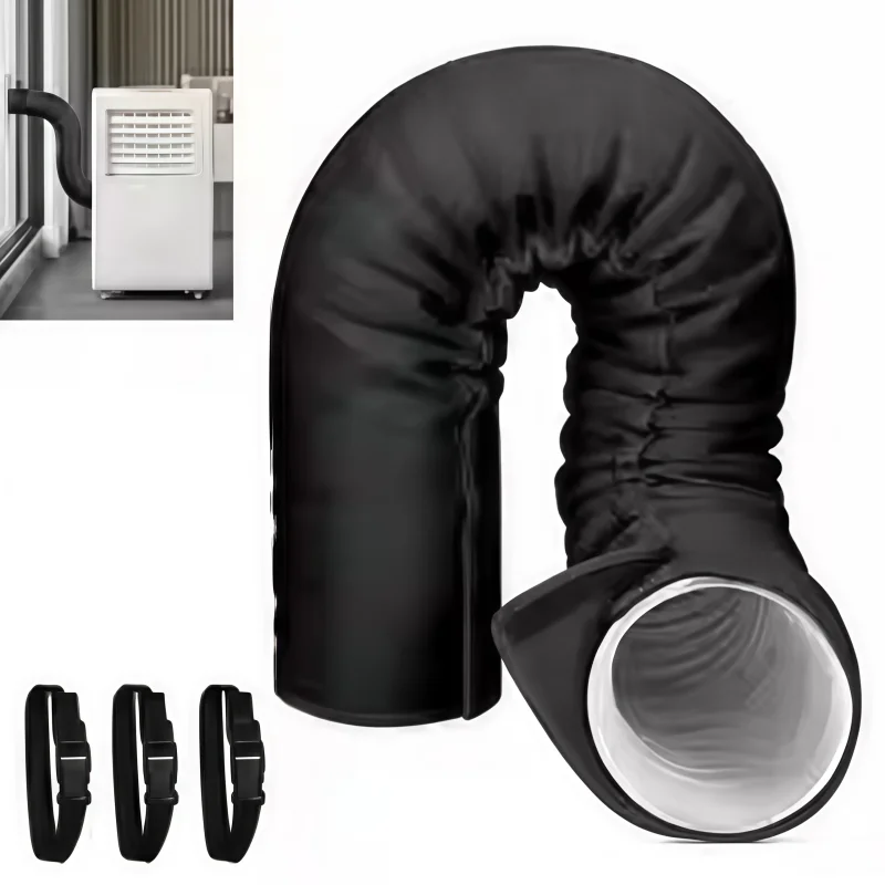 AC Hose Insulation Sleeve Cover Wrap Air Conditioner Exhaust Hose Duct Vent Parts Home Improvement Portable Install with Straps