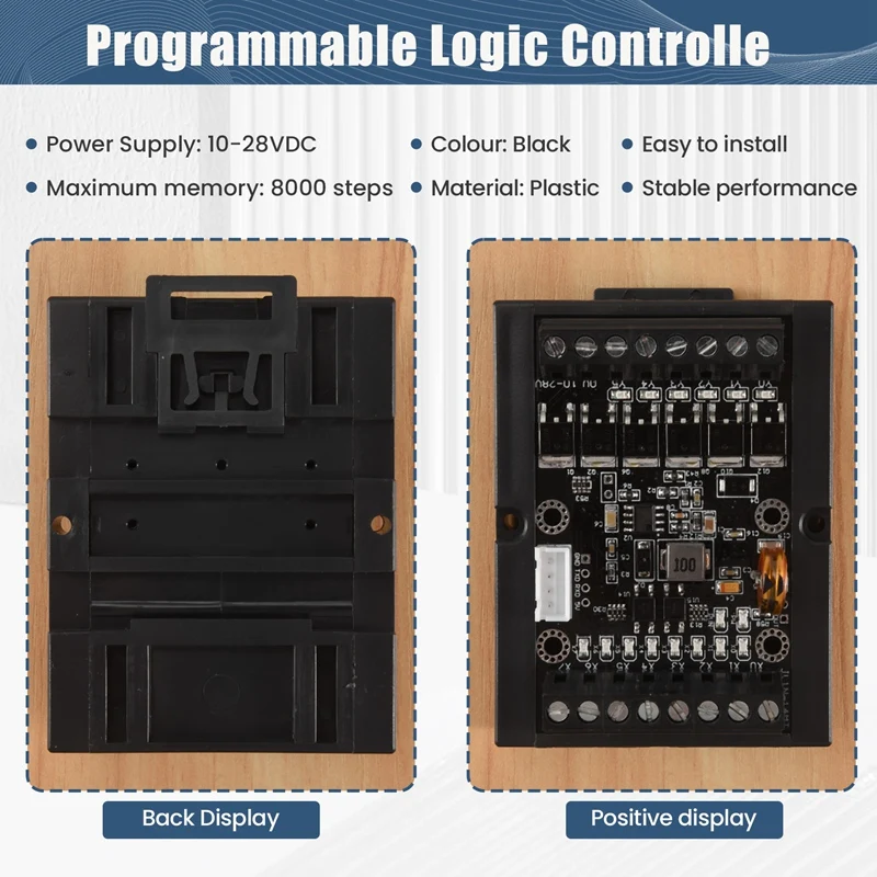 Controlador lógico programável plc dc 10-28v regulador plc FX1N-14MT placa de controle industrial controlador lógico programável