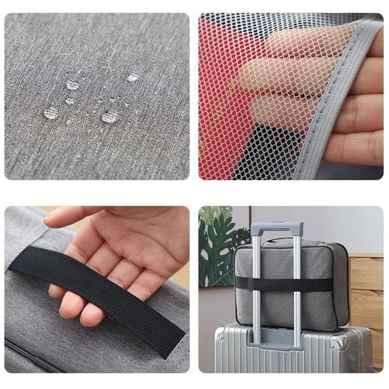 Fireproof Document Password Bag Travel Waterproof File Money Storage Safe Multifunctional Waterproof File Organizer Storage Bag