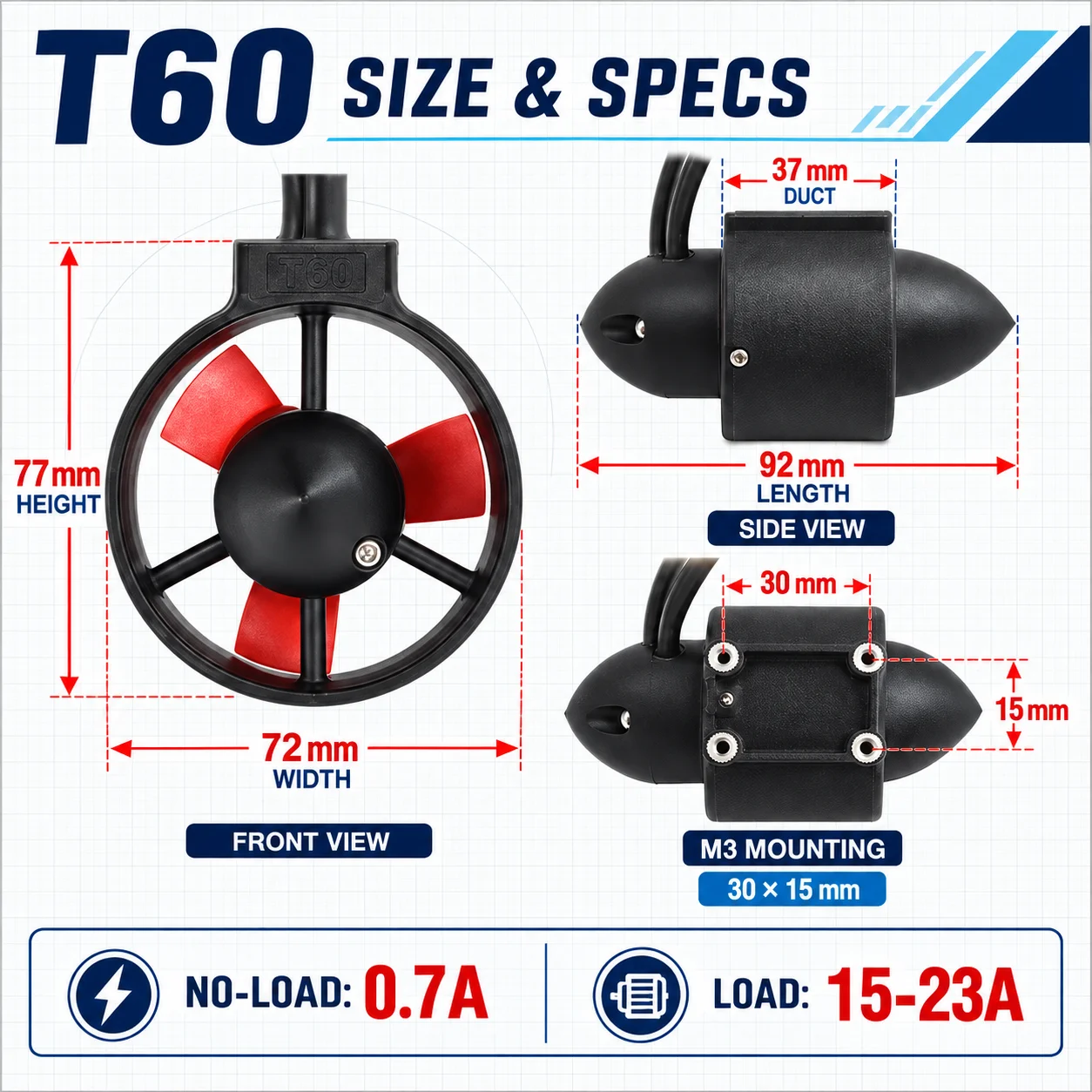 Hobbyocean T60 300W 860KV 60mm – Rov Underwater Robot Thruster recenzja i cena