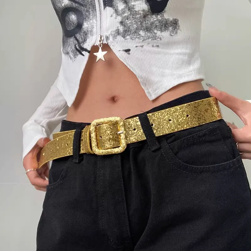 1 pz oro argento alla moda ragazza sexy cintura femminile 2024 nuovi accessori decorazione con gonna jeans cintura femminile adatta per d