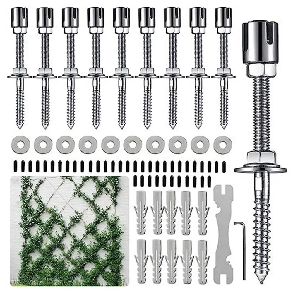 

Climbing Rope Stainless Steel Plant Climbing Rope Kit for Outdoor Garden Flexible Wall Wire Trellis System with Metal Ropes