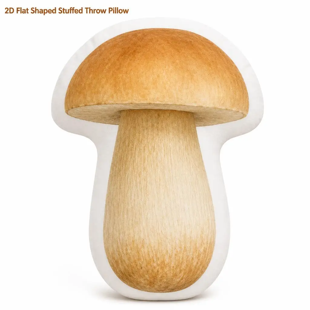 Porcini Mushroom Realistic King Bolete Plush Pillow Cushion Irregular Stuffed Throw Pillow Home Decor Gift Sofa Bed Home