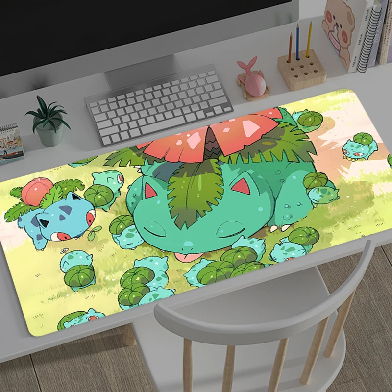 

Gaming Mouse Pad P-Pokemons B-Bulbasaurs Accessories Office Gamer Keyboard Desk Mat Non-Slip ground mat Large PC carpet Mousepad