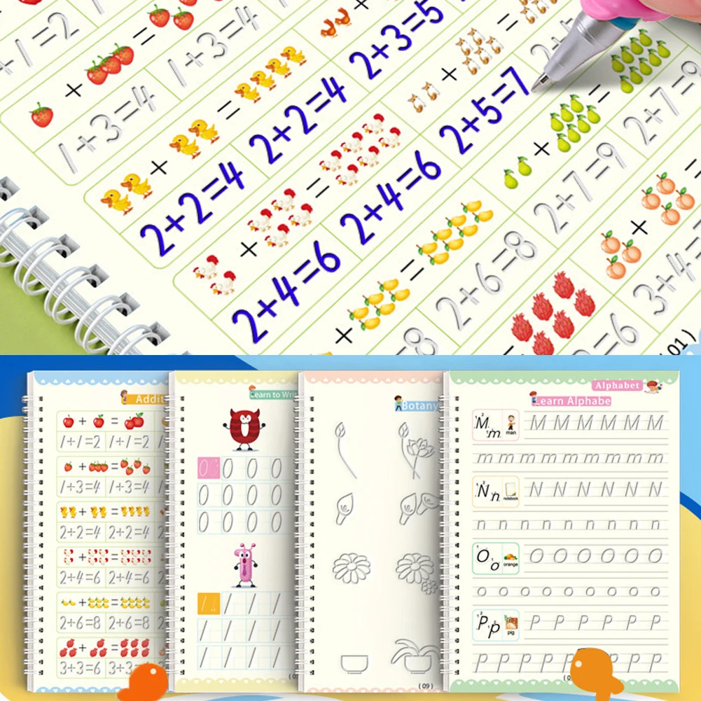 Riutilizzabile Magic Copybook Drawing Toys for Children Montessori Pen Control Training Writing Sticker apprendimento giocattolo educativo per bambini