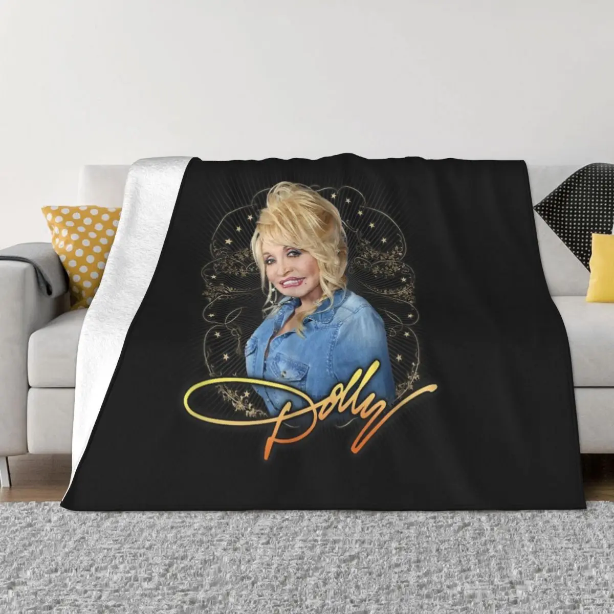 

Dolly Parton Vintage Relaxed Fit Throw Blanket Blankets For Sofas Loose Furry Blankets