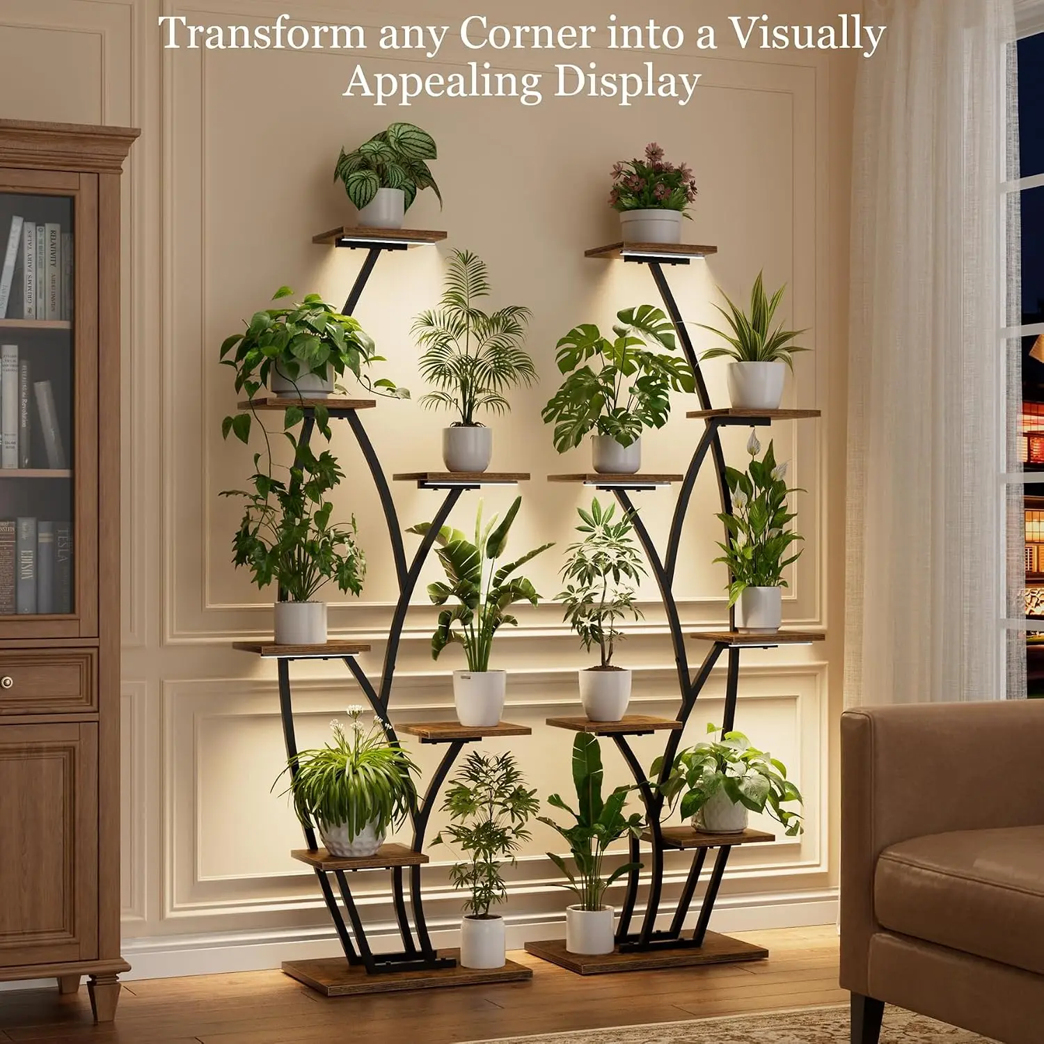 Plant Stand Indoor with Grow Lights - Lighted Indoor Plant Shelf Tall, 61