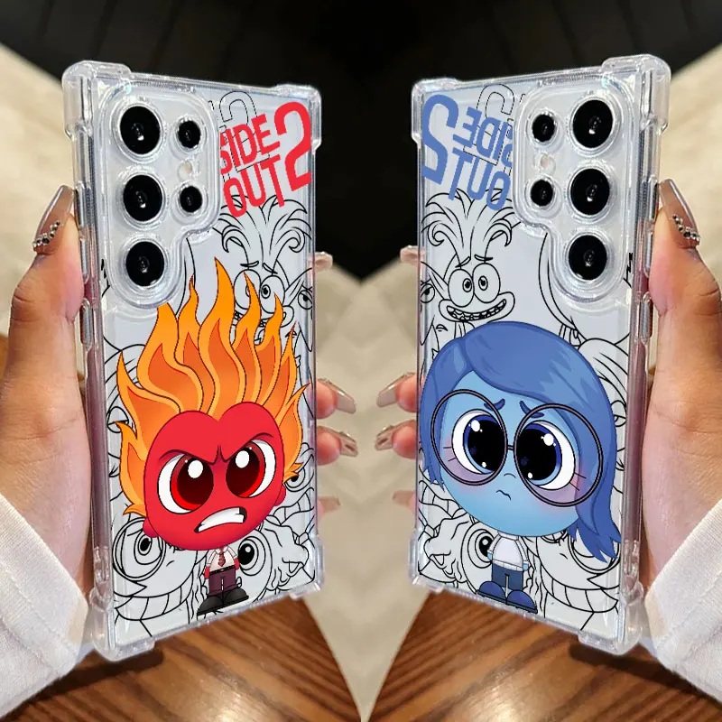 

Cute Insides Out Phone Case For Samsung Galaxy S25 FE S24 S23 S22 S21 Ultra 5G S20 Plus Note20 S25FE Soft Clear Shockproof Cover