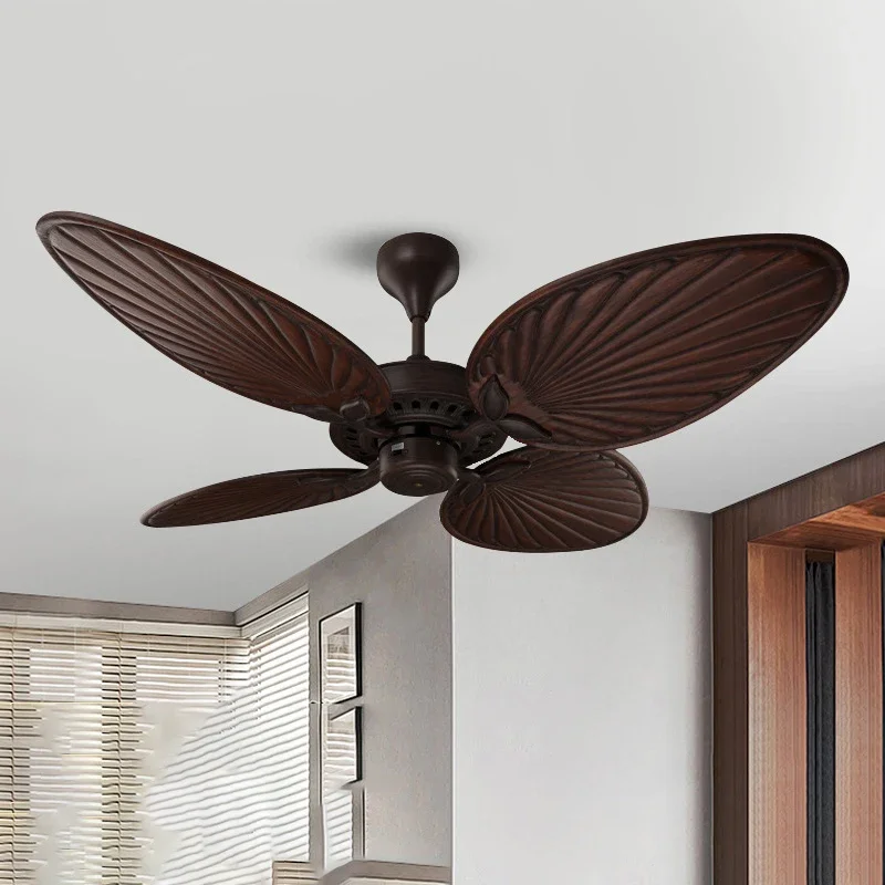 TEMAR  Nordic Without lights Ceiling Fan Retro Living Room Bedroom Study Cafe Hotel